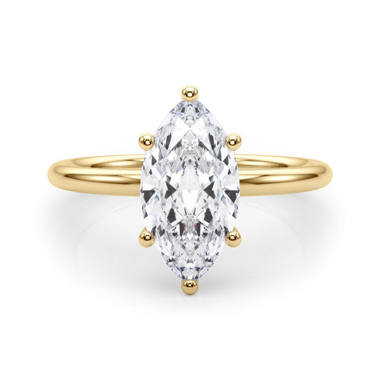 Megan Marquise Hidden Halo Engagement Ring