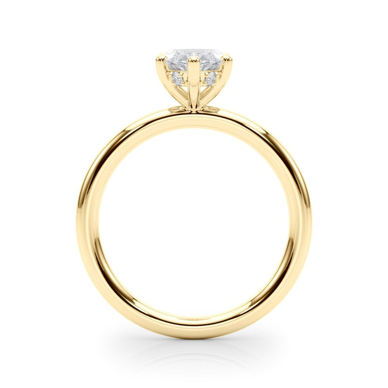 Megan Marquise Hidden Halo Engagement Ring