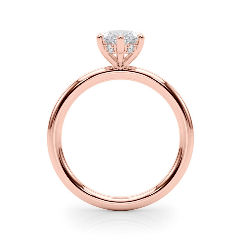 Megan Marquise Hidden Halo Engagement Ring