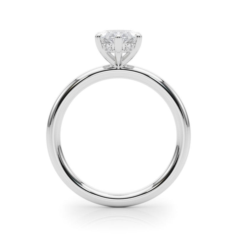 Megan Marquise Hidden Halo Engagement Ring