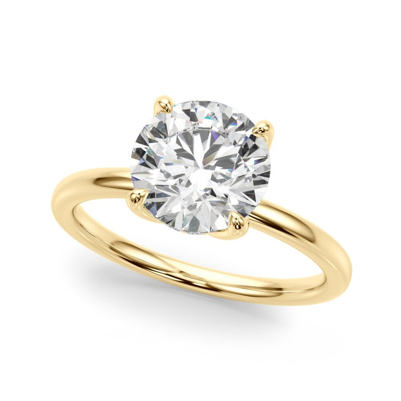Maria Round Hidden Halo Engagement Ring
