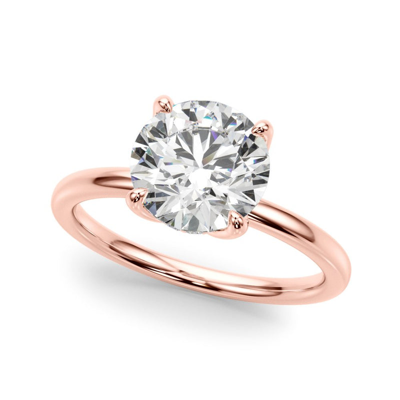 Maria Round Hidden Halo Engagement Ring