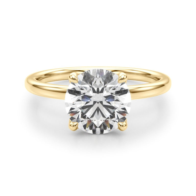 Maria Round Hidden Halo Engagement Ring