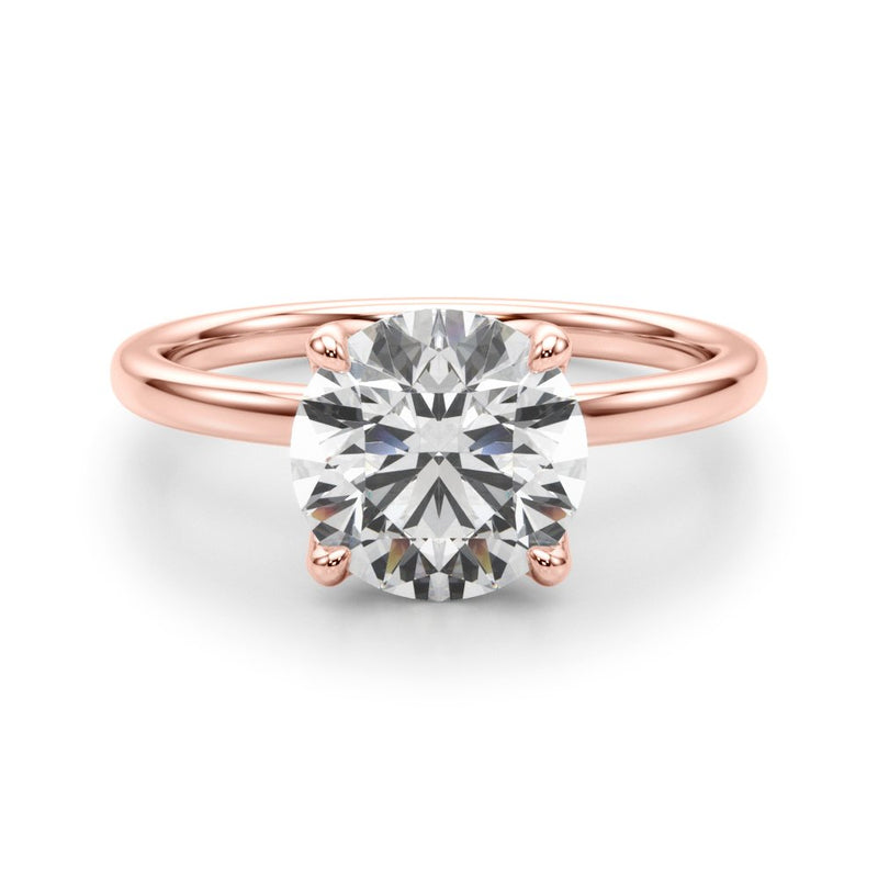 Maria Round Hidden Halo Engagement Ring