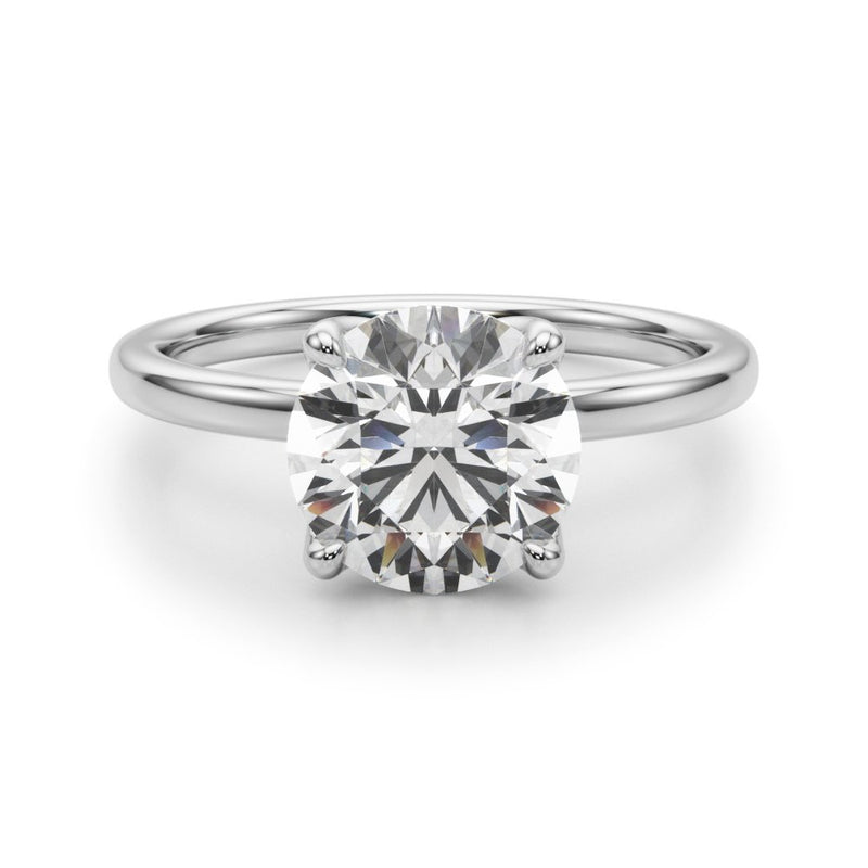 Maria Round Hidden Halo Engagement Ring
