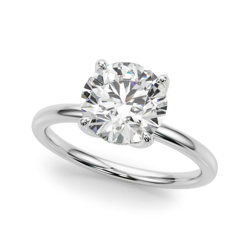 Maria Round Hidden Halo Engagement Ring