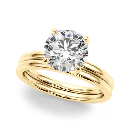 Maria Round Hidden Halo Engagement Ring