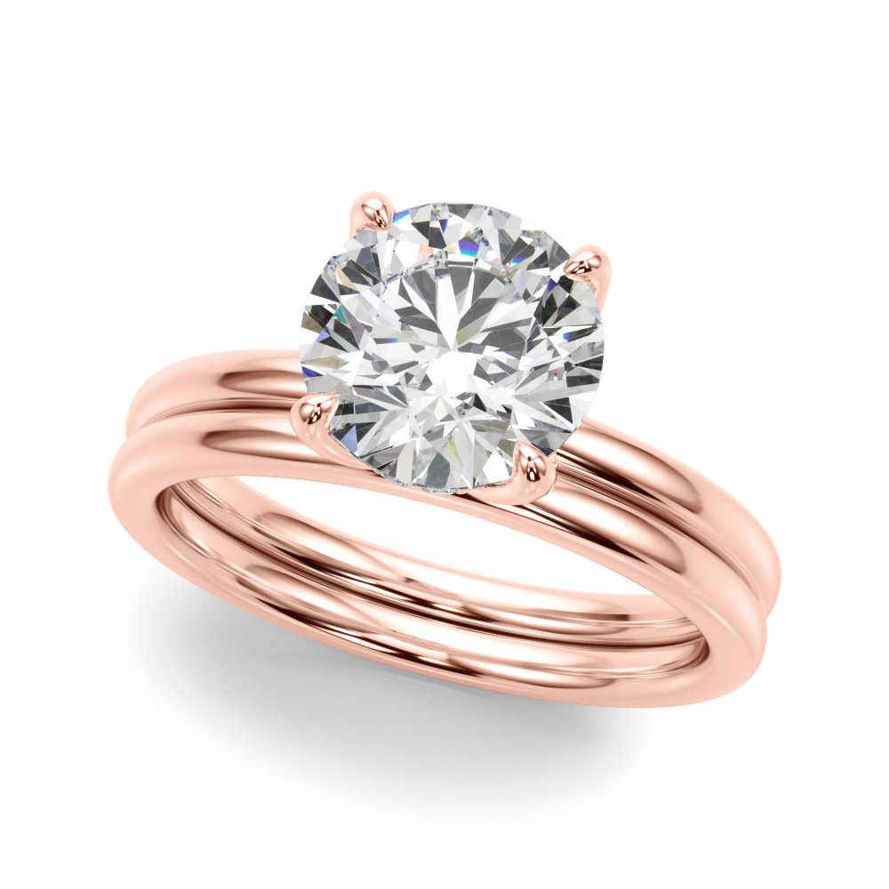 Maria Round Hidden Halo Engagement Ring