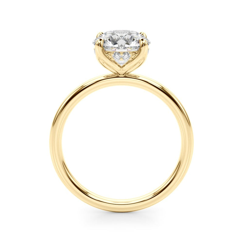 Maria Round Hidden Halo Engagement Ring
