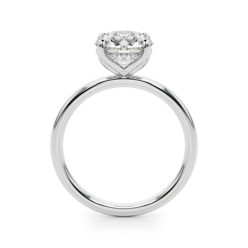 Maria Round Hidden Halo Engagement Ring