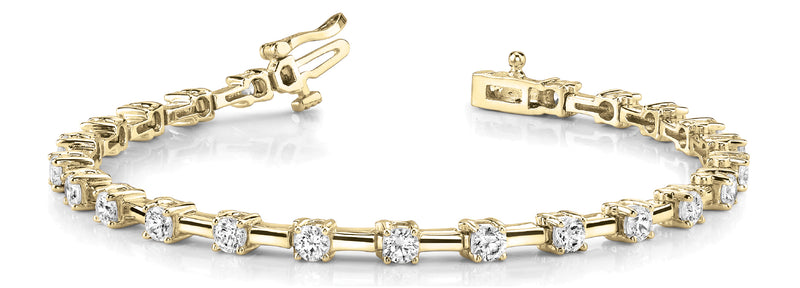 Pauline Structured Diamond Tennis Bracelet