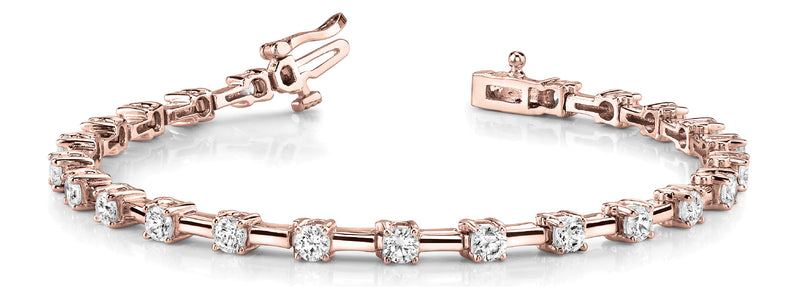Pauline Structured Diamond Tennis Bracelet