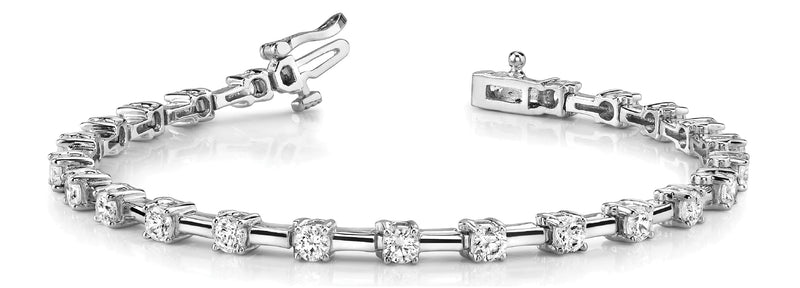 Pauline Structured Diamond Tennis Bracelet