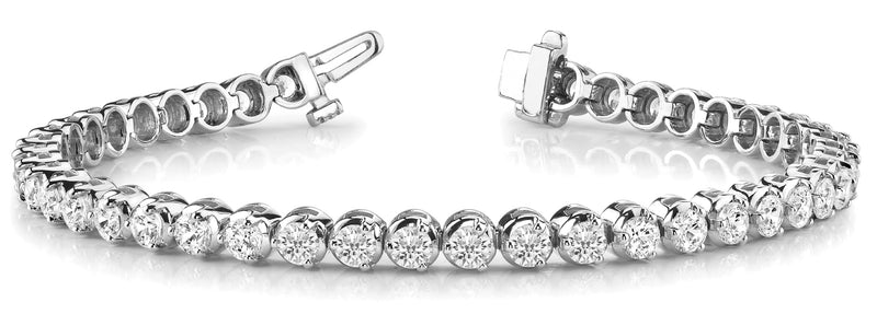 Helene Illusion-set Diamond Tennis Bracelet