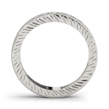 Milgrain Channel Prong Diamond Eternity Wedding Band – 0.87 ct