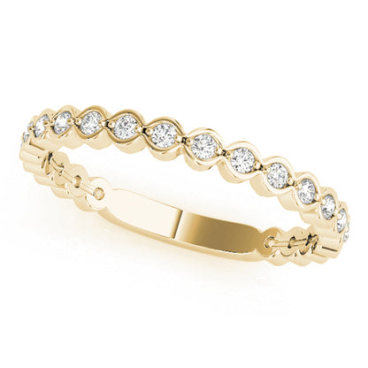 Scalloped Bezel-Set Diamond Stackable Band – 0.22 ct