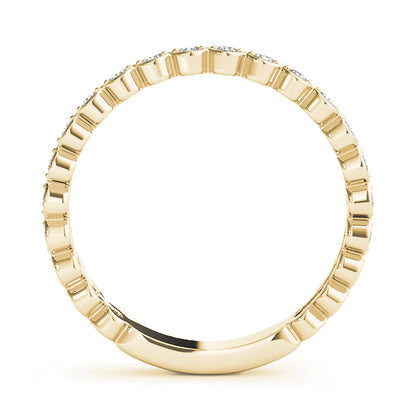 Scalloped Bezel-Set Diamond Stackable Band – 0.22 ct