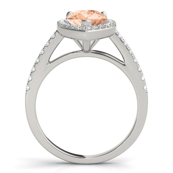 Agnes Pear Halo Engagement Ring