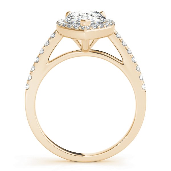 Agnes Pear Halo Engagement Ring