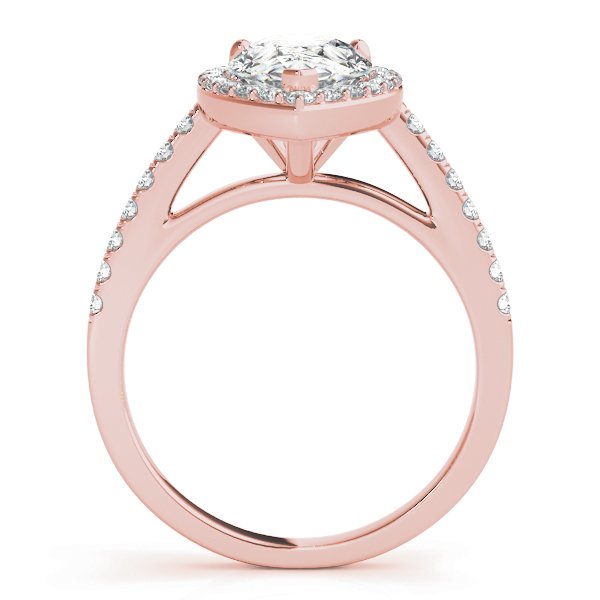 Agnes Pear Halo Engagement Ring