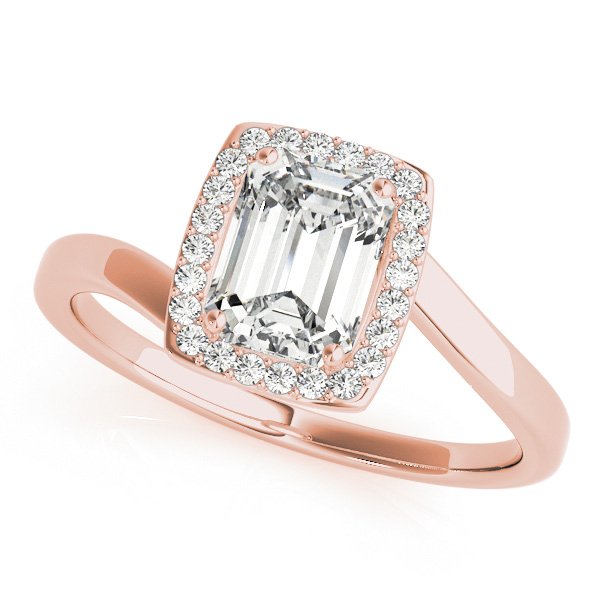 Adele Emerald Cut Halo Engagement Ring