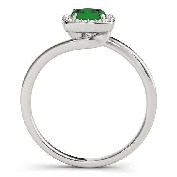 Adele Emerald Cut Halo Engagement Ring