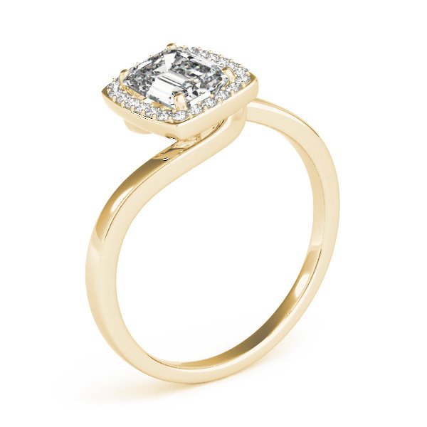 Adele Emerald Cut Halo Engagement Ring