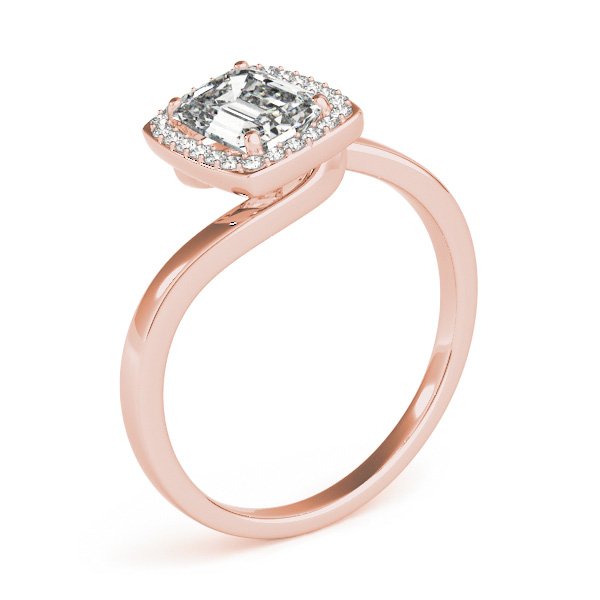 Adele Emerald Cut Halo Engagement Ring