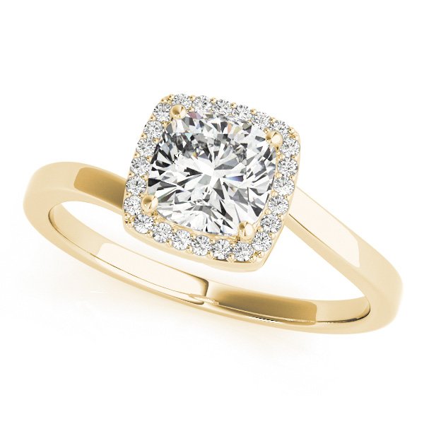 Lotte Cushion Halo Engagement Ring