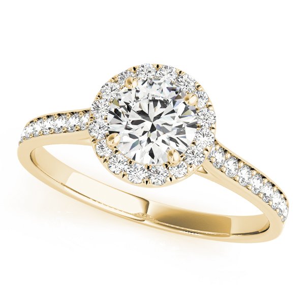 Vicky Round Hidden Halo Engagement Ring