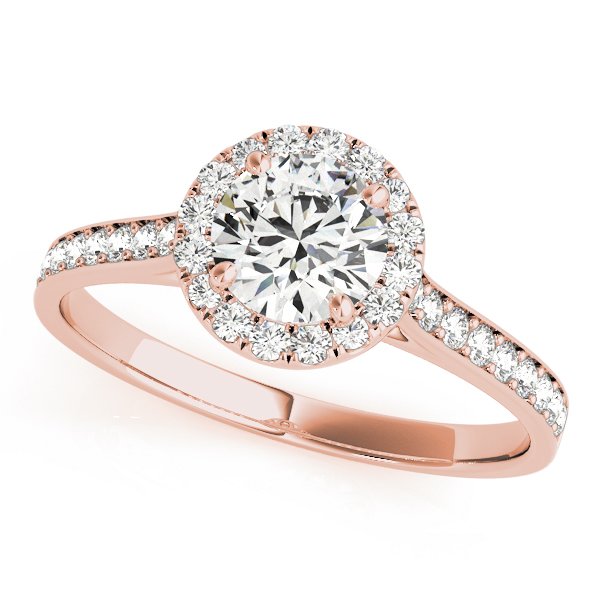 Vicky Round Hidden Halo Engagement Ring