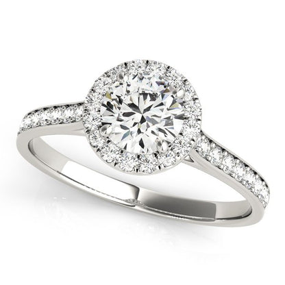 Vicky Round Hidden Halo Engagement Ring
