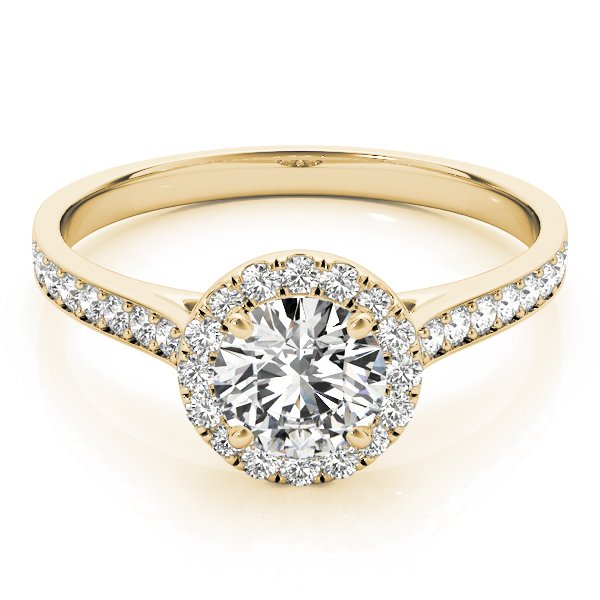 Vicky Round Hidden Halo Engagement Ring