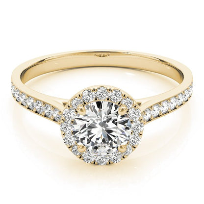 Vicky Round Hidden Halo Engagement Ring