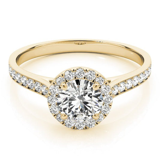 Vicky Round Hidden Halo Engagement Ring