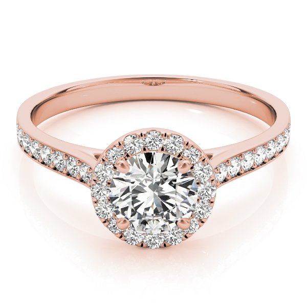 Vicky Round Hidden Halo Engagement Ring