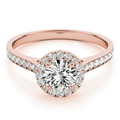 Vicky Round Hidden Halo Engagement Ring