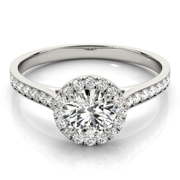 Vicky Round Hidden Halo Engagement Ring