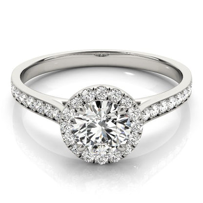 Vicky Round Hidden Halo Engagement Ring