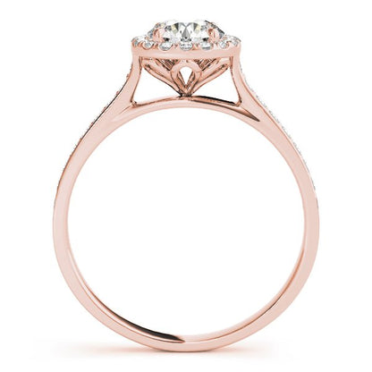 Vicky Round Hidden Halo Engagement Ring