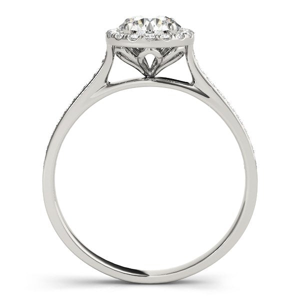 Vicky Round Hidden Halo Engagement Ring
