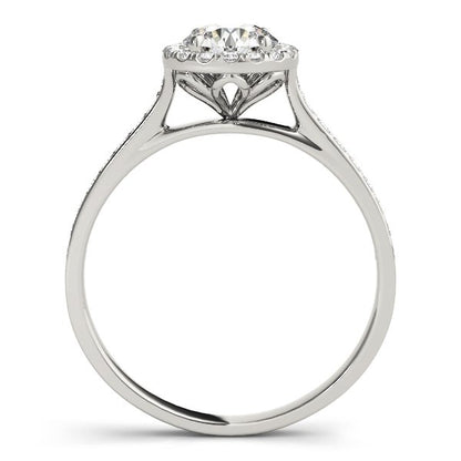 Vicky Round Hidden Halo Engagement Ring