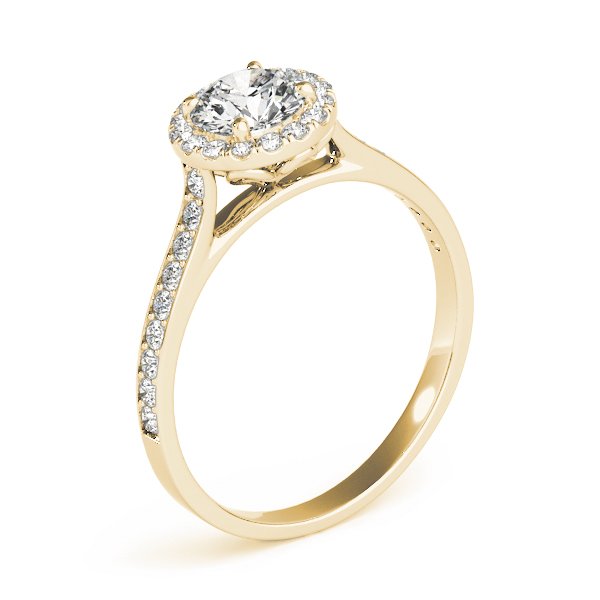 Vicky Round Hidden Halo Engagement Ring