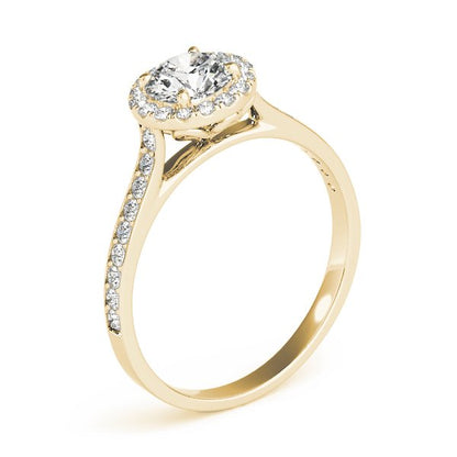 Vicky Round Hidden Halo Engagement Ring