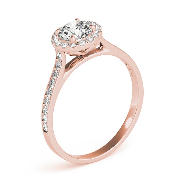 Vicky Round Hidden Halo Engagement Ring