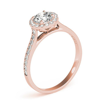 Vicky Round Hidden Halo Engagement Ring