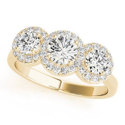 Thea Round Hidden Halo Engagement Ring