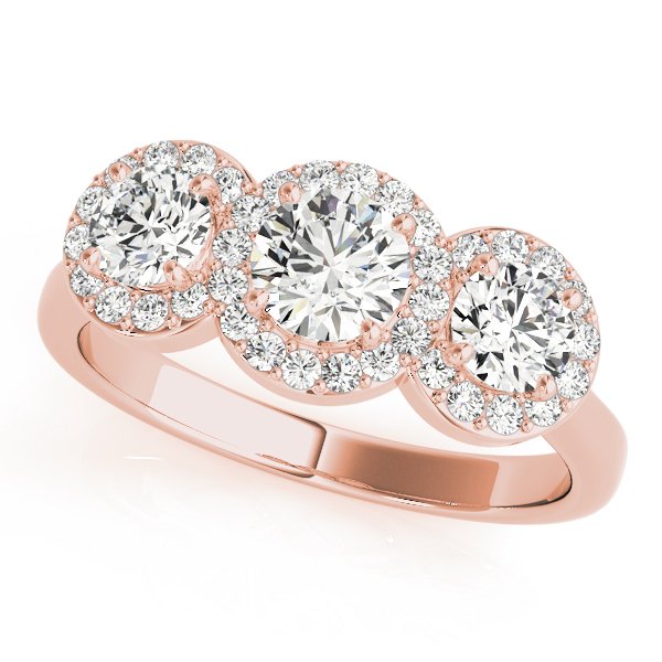 Thea Round Hidden Halo Engagement Ring