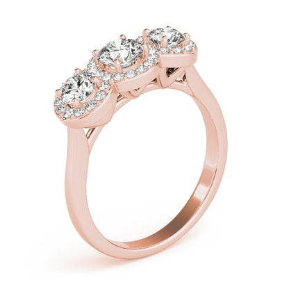 Thea Round Hidden Halo Engagement Ring
