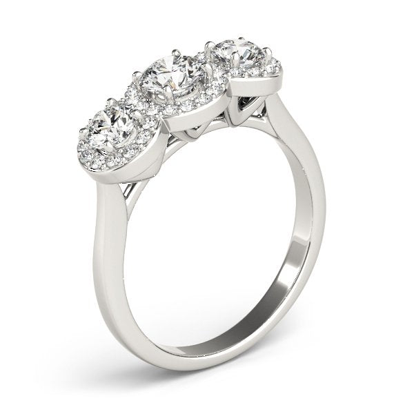Thea Round Hidden Halo Engagement Ring